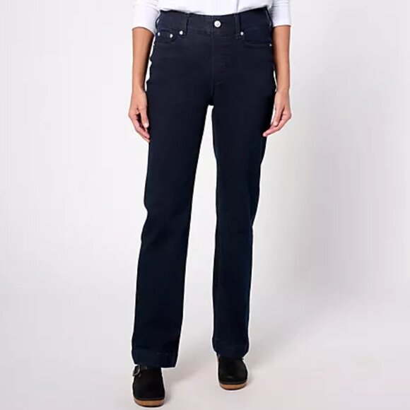 Denim&Co Denim - NWOT Denim & Co. Size 10 Regular Cozy Touch Slim Straight Jean Dark Wash $79